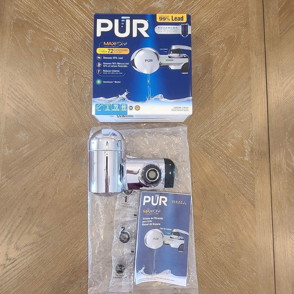 PUR Plus Faucet Mount Water Filter Chrome NO FILTERS New